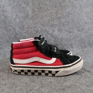 Vans Shoes Kids 11 Sneakers Sk8 Hi Double Strap Black Red Checker Casual Skate